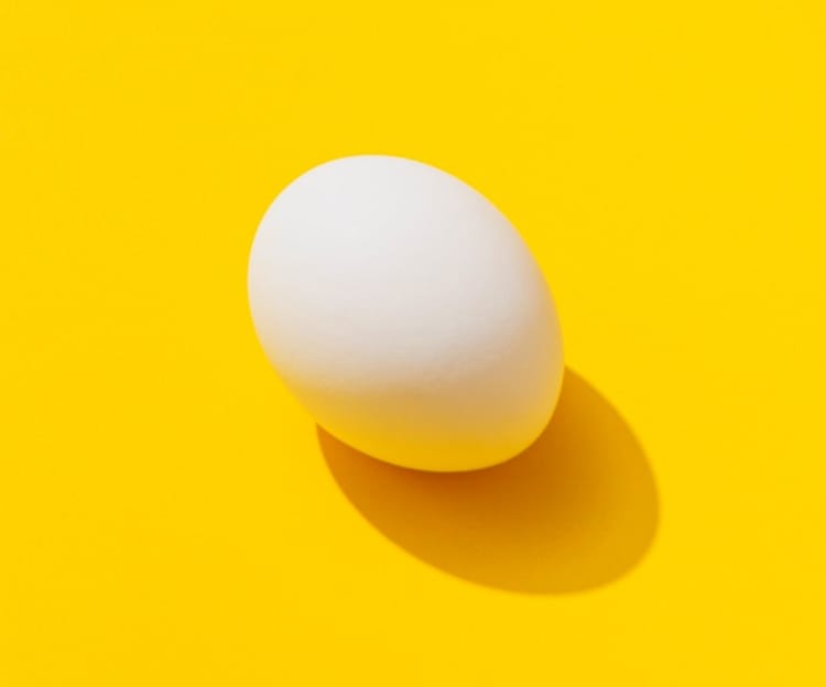 egg with yellow backgroudn